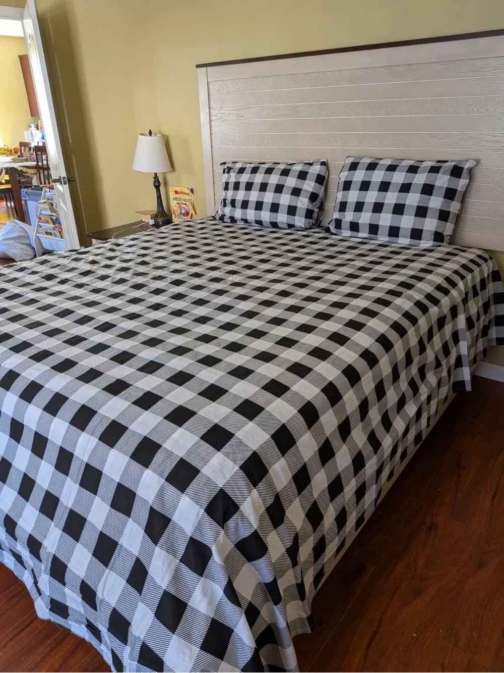 Bare Home | Cal King Black & White Flannel Sheet Set
